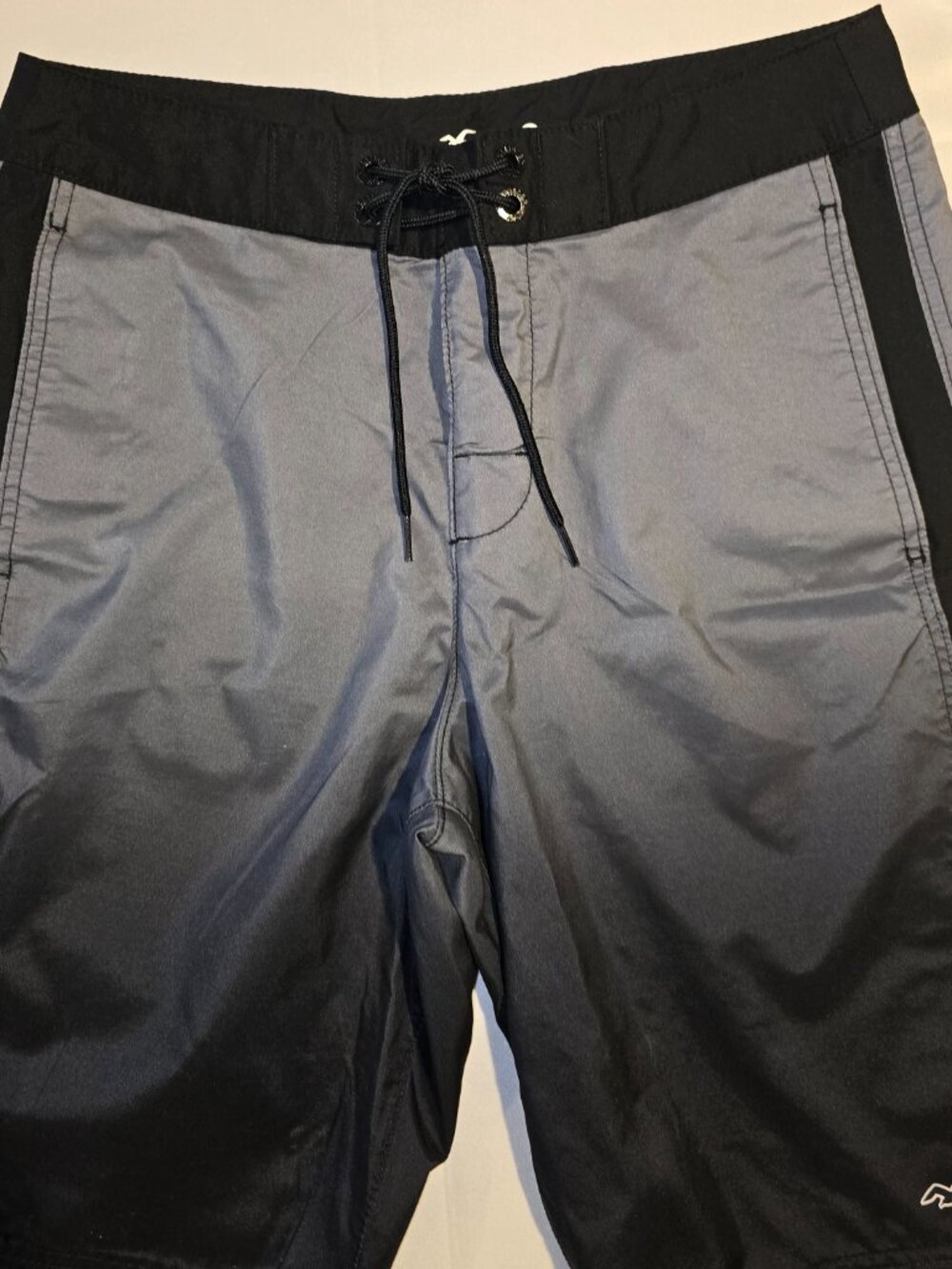 Mens Board Shorts- Hollister - Stylish Gray Swim Trunks